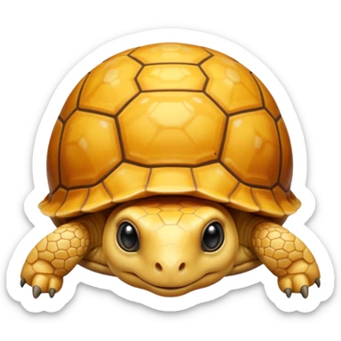 A young very small yellow tortoise sticker