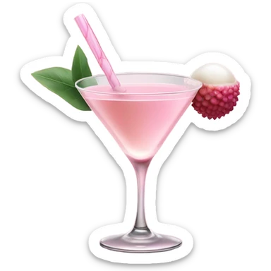 baby pink lychee martini drink sticker