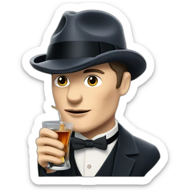 Tommy shelby peaky blinders drinking whisky sticker