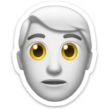 Sas face white eye  sticker