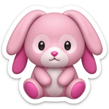 Pink Labubu doll sticker