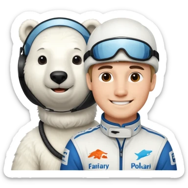 f1 driver polar bear sticker