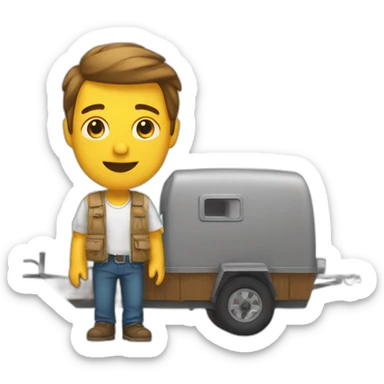 Remorque la campagne sticker