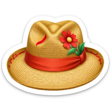 straw hat from one piece sticker