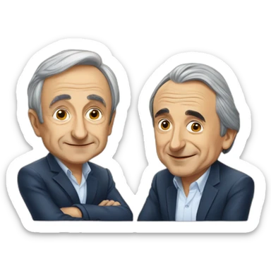 jean marie lepen avec Eric Zemmour sticker