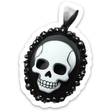 skull goth jewelry sticker
