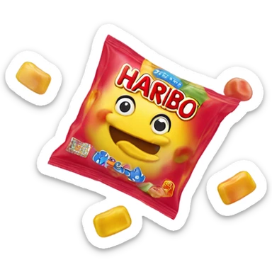 Packet of haribo candy sticker