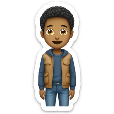 Un garçon qui a un bobo dans les jous sticker