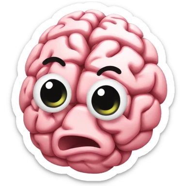 hugging brain that looks like hugging face emoji sticker