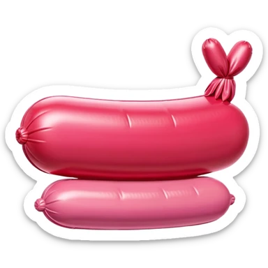   jeff koons style inflatable abstract SPAM MEAT  sausage art sculpture  sticker