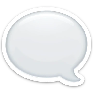 blank white message bubble sticker