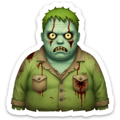Fat zombie sticker