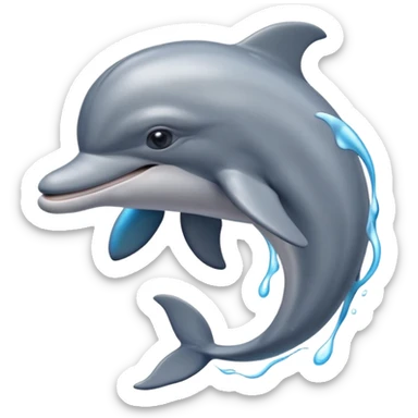 dolphin writer sticker