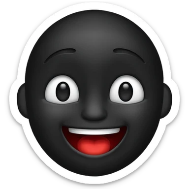 Lost média emojis joyeux noir sticker