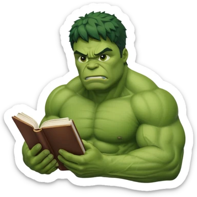 read book with hulk sticker