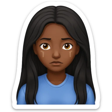 sad black prisoner long haired woman mug shot with bg sticker