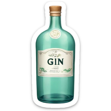 Bottle of gin sticker