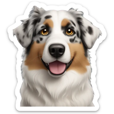 pyrenees / australian shepherd mix! Dark nose sticker