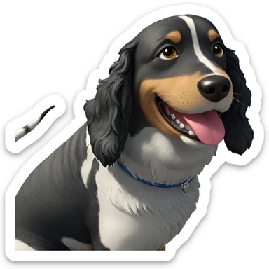 dog enjoying sunny day sticker