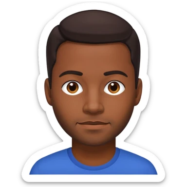 Trevor Penick medium dark skin, dark brown hair sticker