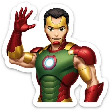 Iron man pinching loki sticker