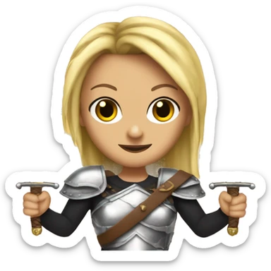 Brittney Spears with two swords sticker