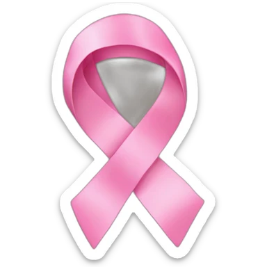 Pink ribbon cancer sticker