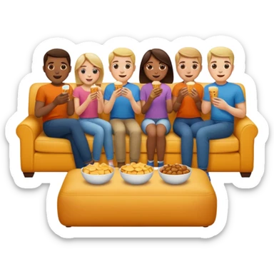 Couch potatoes sticker