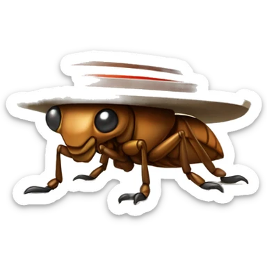 cucaracha con gorra de mexicano sticker