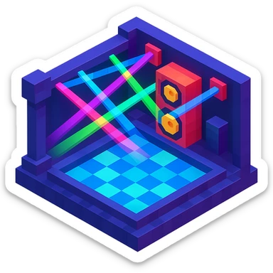 nightclub with dynamic laser lights, a dance floor, and a futuristic vibe sticker