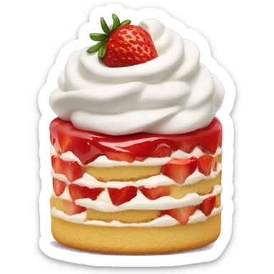 Strawberry shortcake dessert  sticker