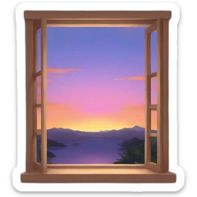 sunset from the window sticker