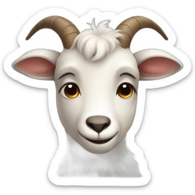 a sad cute goat sticker
