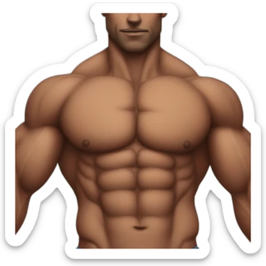 muscles abs and chest sticker
