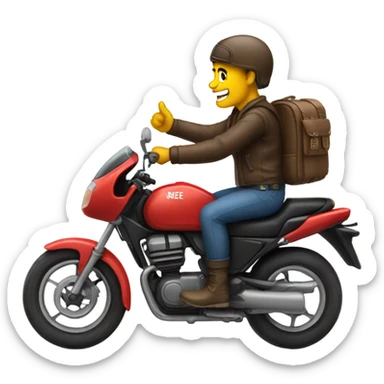 Man on motorbike  sticker