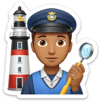 lighthouse Keeper cleaning lens sticker