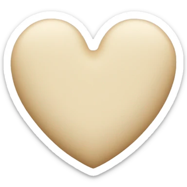Beige heart sticker