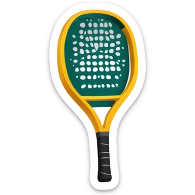 squash racket with squash ball sticker
