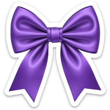 Purple bow sticker