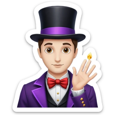 Magician disappearing sticker