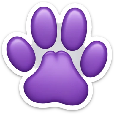 Purple paw sticker