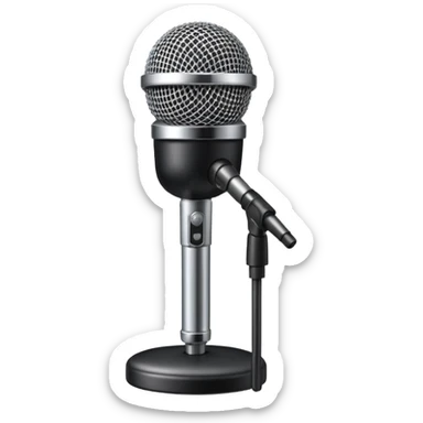 stage microphone with stand sticker