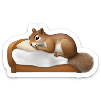 the squirrel is sleeping sticker