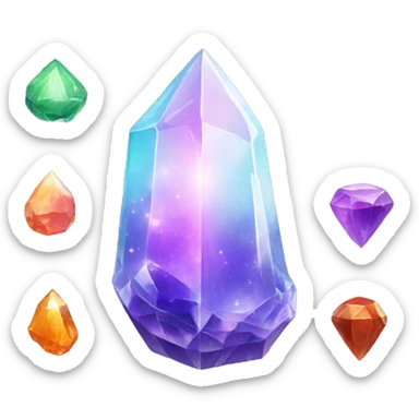 Chakra crystals sticker