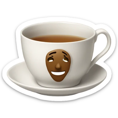 Kulhad tea cup Brown in col sticker