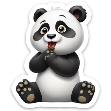 Panda blowing kisses sticker