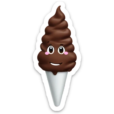 chocolate heart ice cream sticker