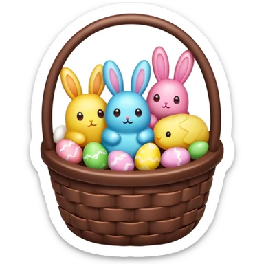  peeps marshmallow easter candy basket kawaii chocolate bunny jelly bean eggs sticker