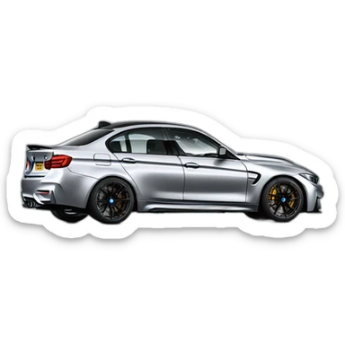 bmw f80 m3 cs silver sticker