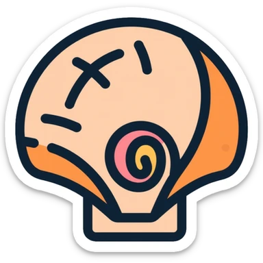 spiral seashell sticker